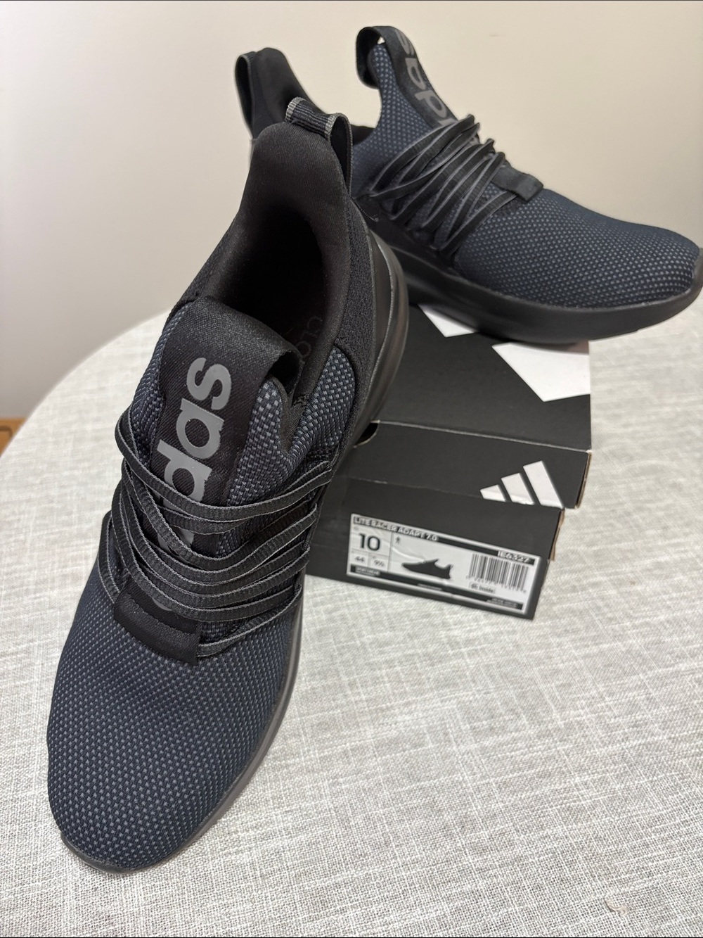 adidas Black Knit Slip-On Athletic Sneakers Size 10 - Picture 9 of 11